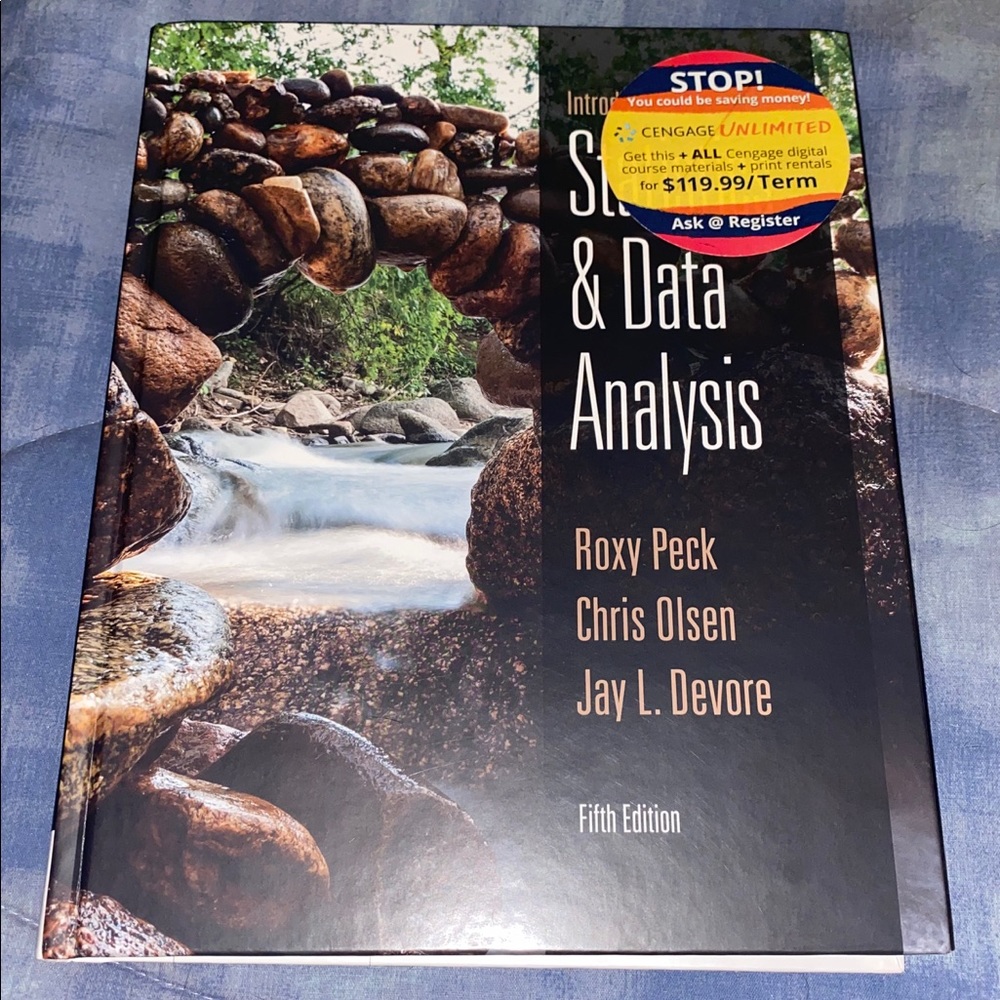 Intro Statistics/Data analysis 5th edition Book